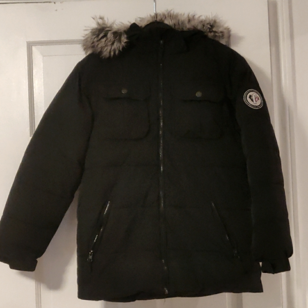 Fusalp Boys' Winter Jacket with Faux Fur trim